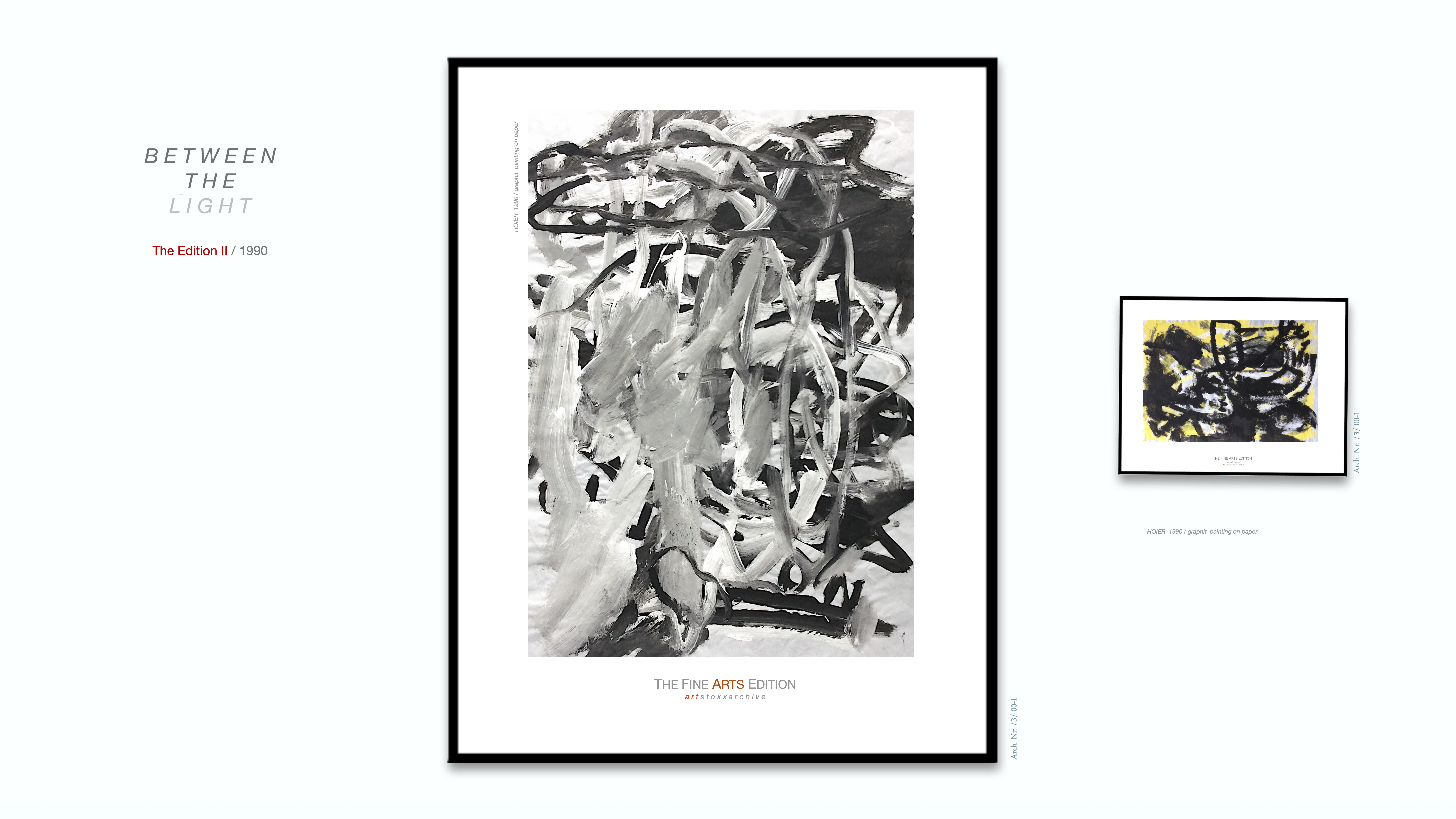 BETWEEN THE LIGHT / Heiner H. Hoier / Hoier.works / Arch. Nr.: /3/00-5 - graphite on tissue-paper